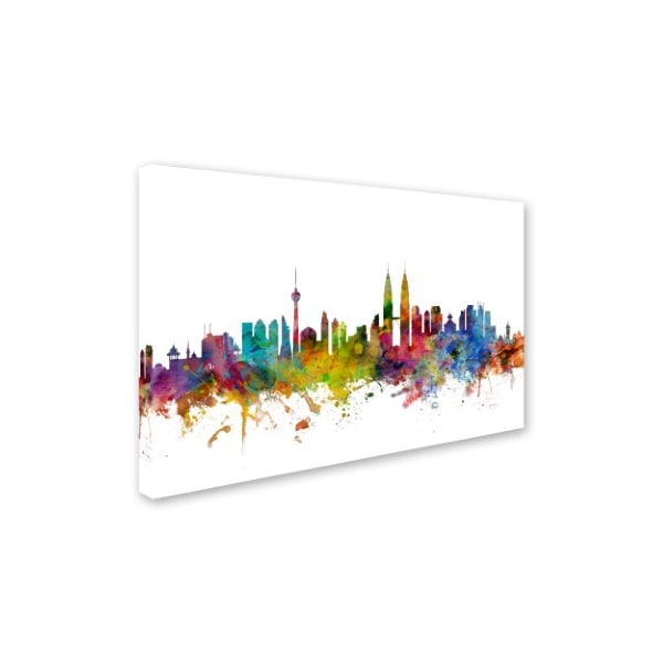 Michael Tompsett 'Kuala Lumpur Malaysia Skyline II' Canvas Art,12x19